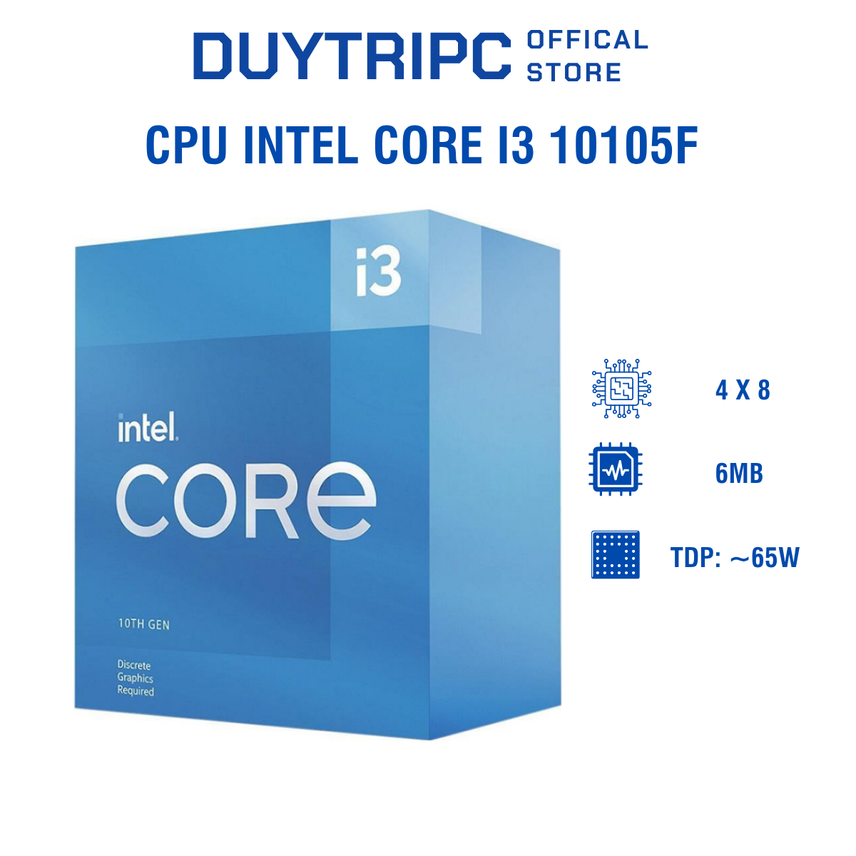 CPU Intel Core i3 10105F (TRAY)
